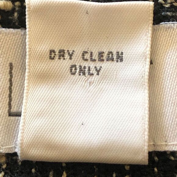 Ann Taylor Loft Black Tweed Silk Wool Petite Skirt - Picture 6 of 6